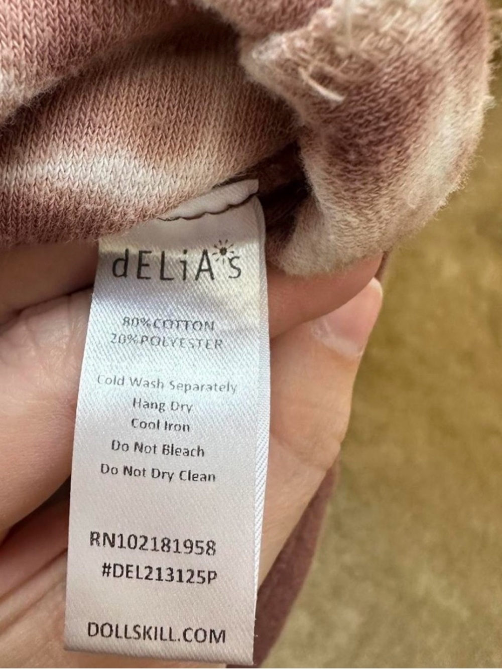 Dolls Kill Delia’s Y2K Burgundy Tie Dye Mini Skirt Stretch Waist Cotton Sz XL - Picture 5 of 7